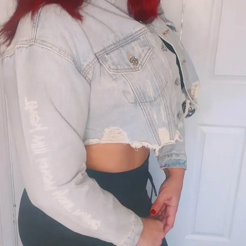 They Will Know Your Name Marilyn Monroe Denim Jacket S/M Small Medium